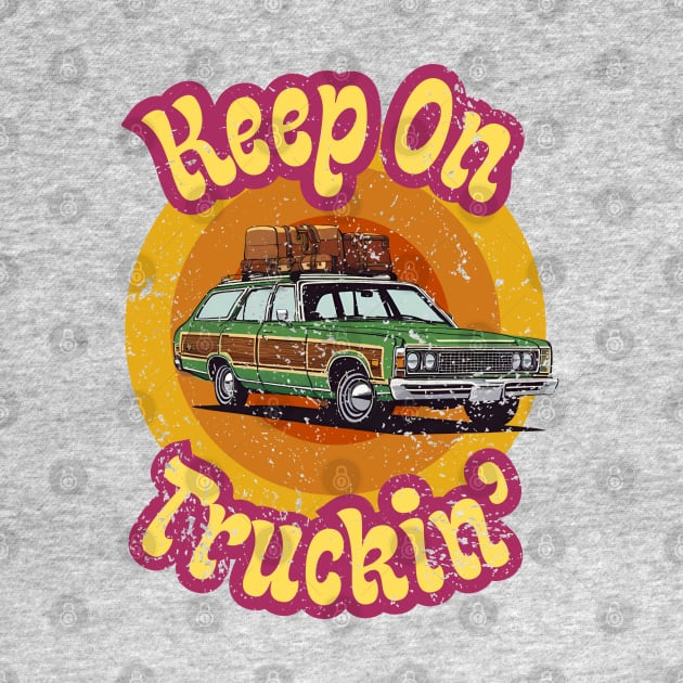 Retro 70s | Keep On Truckin' | Family Truckster | Funny by JENXTEES